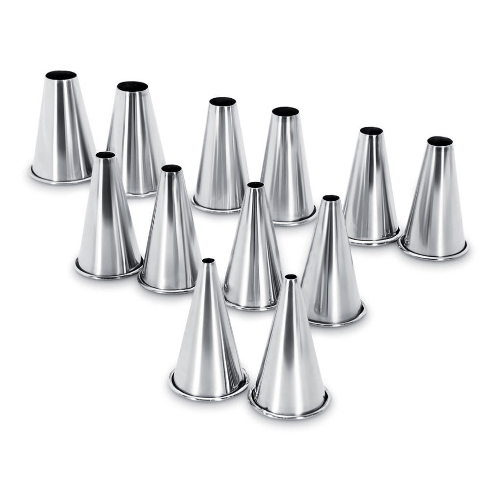 Μύτη κορνέ μεταλλική αστέρι - ίσιο, σετ 10τεμ