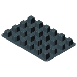 Φόρμα σιλικόνης "Nexus" 5x5x4 cm 24 θέσεων, 60x40 cm