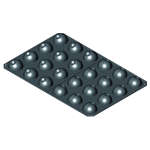 Φόρμα σιλικόνης "Moons" 7,5x4 cm 24 θέσεων, 60x40 cm