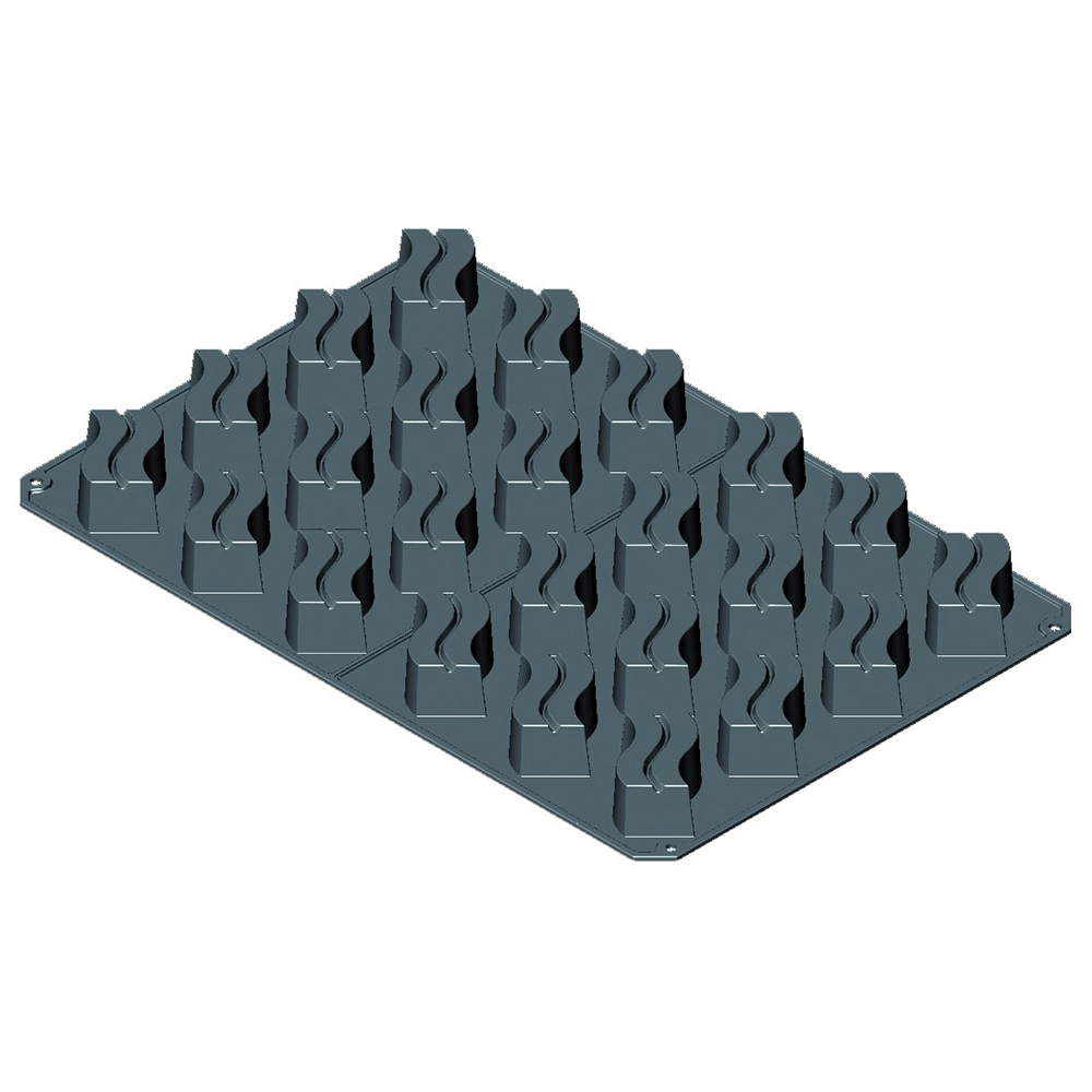 Φόρμα σιλικόνης "Waves" 8x5x3,5 cm 24 θέσεων, 60x40 cm