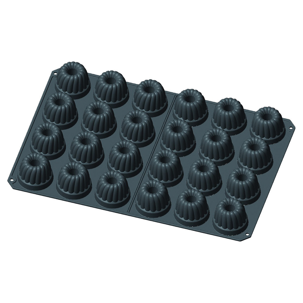 Φόρμα σιλικόνης "Gugelhupfs" 8x6 cm 24 θέσεων, 60x40 cm