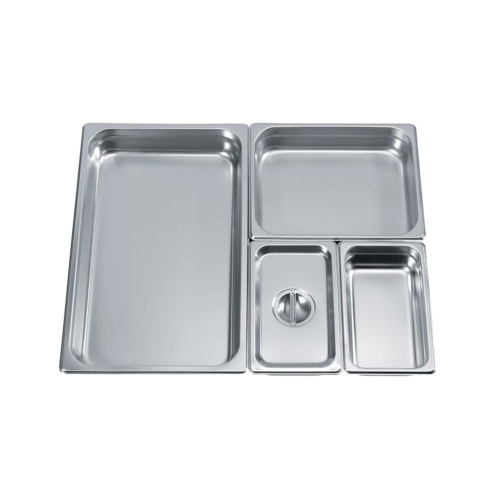 Καπάκι inox 201 GN 1/4 (26,2x16,2 cm) με εγκοπή