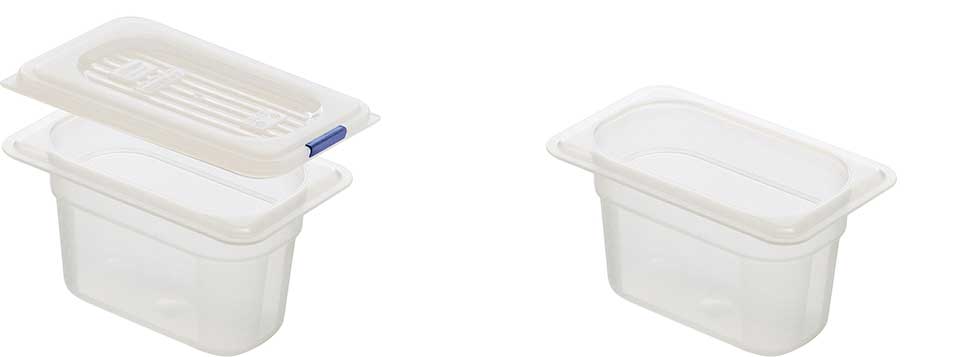 Δοχείο πολυπροπυλενίου GN 1/9 6,5 cm βάθος, 0,6 lt