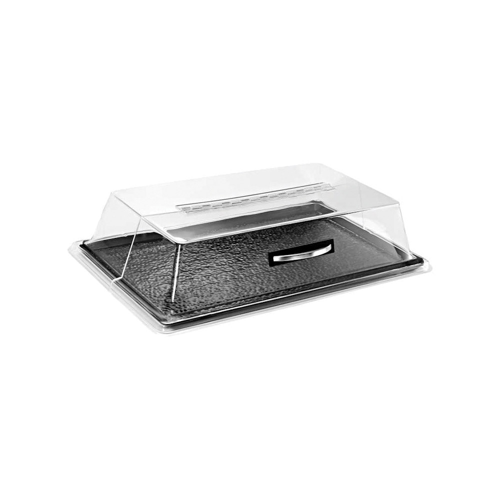 Δίσκος μαύρος με κάλυμμα ακρυλικό σπαστό στο πλάτος 53x32,5 cm