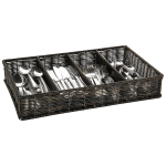 Καλάθι polyrattan για μαχαιροπίρουνα μαύρο 32,5x53 cm | 9 cm