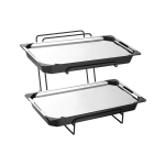 Ψυχόμενοι δίσκοι GN1/2 με μεταλλικό stand δύο επιπέδων, "Octagon" 26,5x32,5 cm