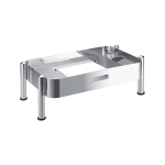 Μπεν μαρί / Chafing dish "Excellent", 18/10 με γυάλινο καπάκι για GN 1/1 58x47 cm | 19 cm