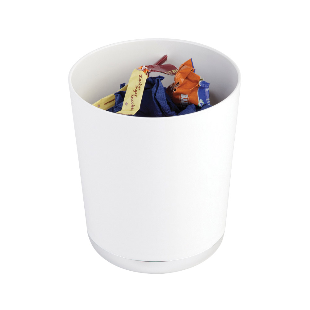 Θήκη μαχαιροπίρουνων λευκή με βάση χρωμίου "Base chrome" 13 cm | 15 cm