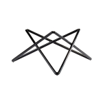 Stand μπουφέ μεταλλικό, μαύρο,"Prisma" 20 cm | 10,5 cm