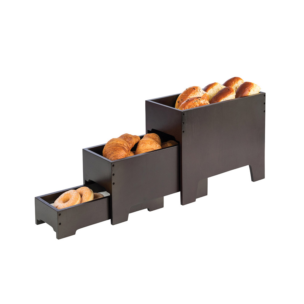 Stand μπουφέ τριπλό ξύλινο wenge 40x20 cm | 33 cm