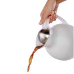 Κανάτα θερμός γυάλινη εσωτερικά "Economy" 16 cm | 20 cm, λευκή