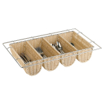 Καλάθι polyrattan για μαχαιροπίρουνα natural 32,5x53 cm