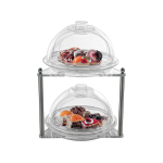 Stand 2 επιπέδων πλήρες (5 τμχ.) 2 δίσκοι 38 cm και 2 καλύμματα, 44x38 cm | 50 cm