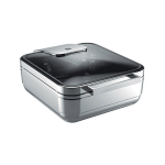 Μπεν μαρί / Chafing dish "Arte", 18/10 με γυάλινο καπάκι, GN 2/3 37x45 cm | 19 cm