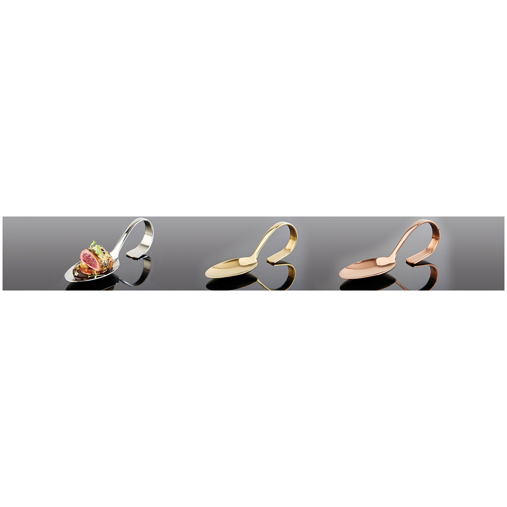 Κουτάλι amuse-bouche ανοξείδωτο με χρυσή όψη "Classic" 12 cm