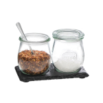 Δίσκος σχιστόλιθου με 2 εσοχές 6 cm 15x8 cm