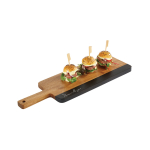 Ξύλο σερβιρίσματος / πλατώ με σχιστόλιθο 30,5x13 cm | 1,5 cm