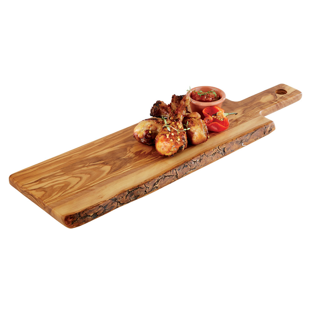Ξύλο σερβιρίσματος / πλατώ "Olive", με λαβή 11 cm 40x15 cm | 1,5 cm