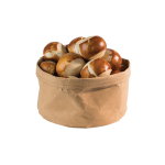 Ψωμιέρα χάρτινη πλενόμενη, στρογγυλή, μπεζ 20 cm | 13 cm