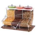 Προθήκη δημητριακών "Vario" με βάση σκουρόχρωμη οξιά 3x6 lt 45x25 cm | 35 cm