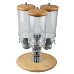 Διανεμητής δημητριακών με ξύλινη βάση 3πλός "Rotation" 3x4,5 lt 38 cm | 54 cm