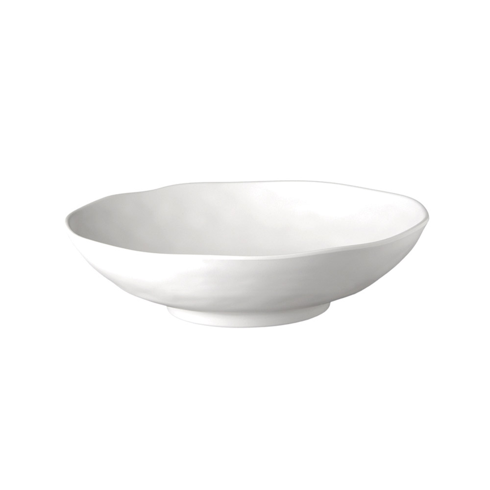 Σαλατιέρα μελαμίνης σφυρήλατη, "Zen" λευκή, 31 cm | 8,5 cm