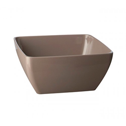 Μπολ μελαμίνης τετράγωνο, γκρι-καφέ, "Pure Color" 9x9 cm | 4 cm