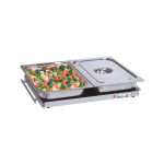 Θερμαινόμενη γυάλινη επιφάνεια για σκεύος GN 2/1 ή 2 σκεύη GN 1/1, 300 W 66,6x55 cm | 40 cm