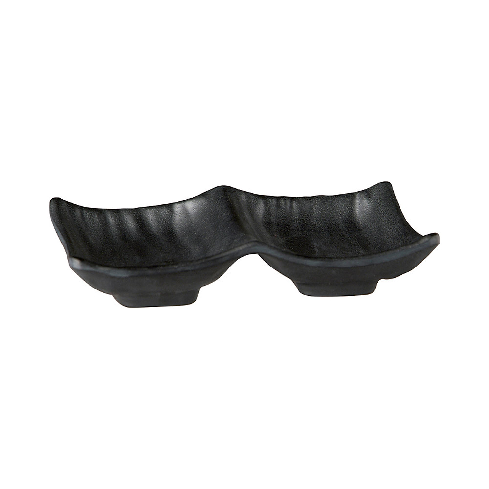 Μπολ μελαμίνης διπλό, "Zen" μαύρο 14x9 cm | 2,5 cm