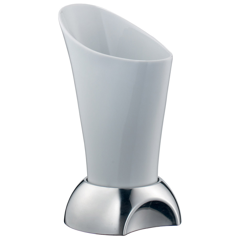 Δοχείο δημητριακών πορσελάνης 2 lt "Connect" με inox βάση 30,5x17 cm | 22 cm