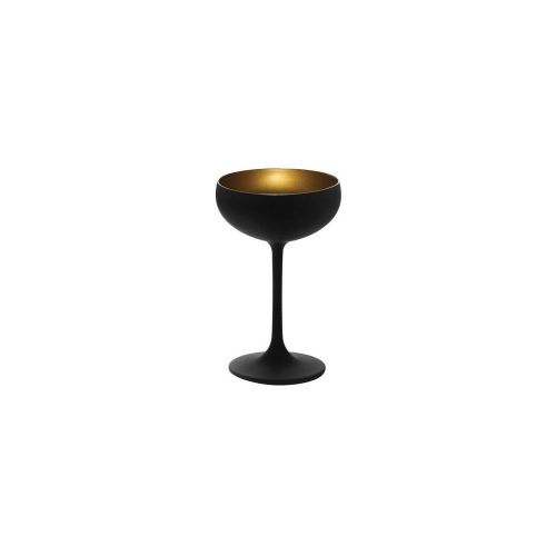 Ποτήρι Olympic σαμπάνιας coupe, μαύρο/gold 23 cl