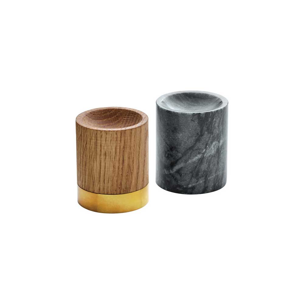 Mπολάκι δρύινο και μαρμάρινο 6 cm, Σετ δύο τεμαχίων