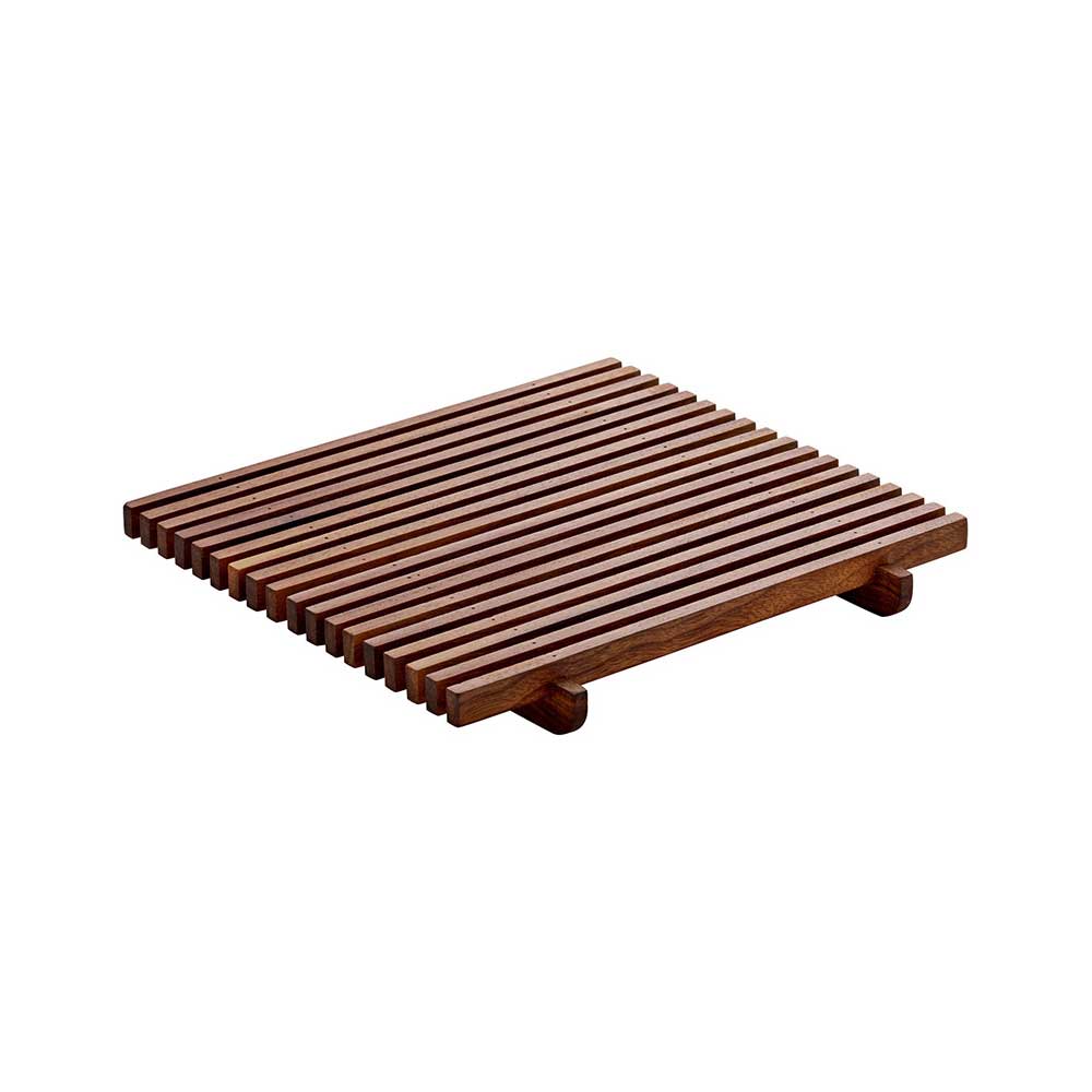 Σχάρα ξύλινη καρυδιά Playground 18x18x2 cm