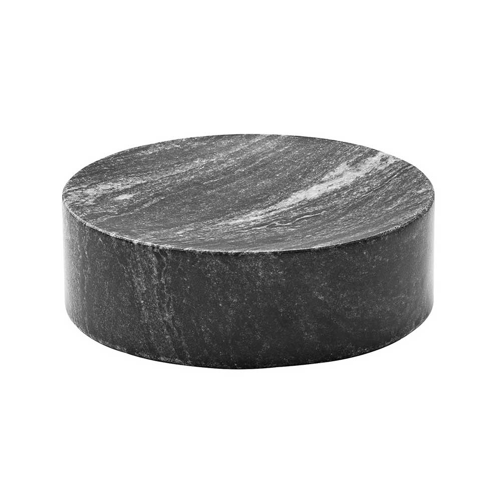 Πλατώ στρογγυλό μαρμάρινο μαύρο 13 cm