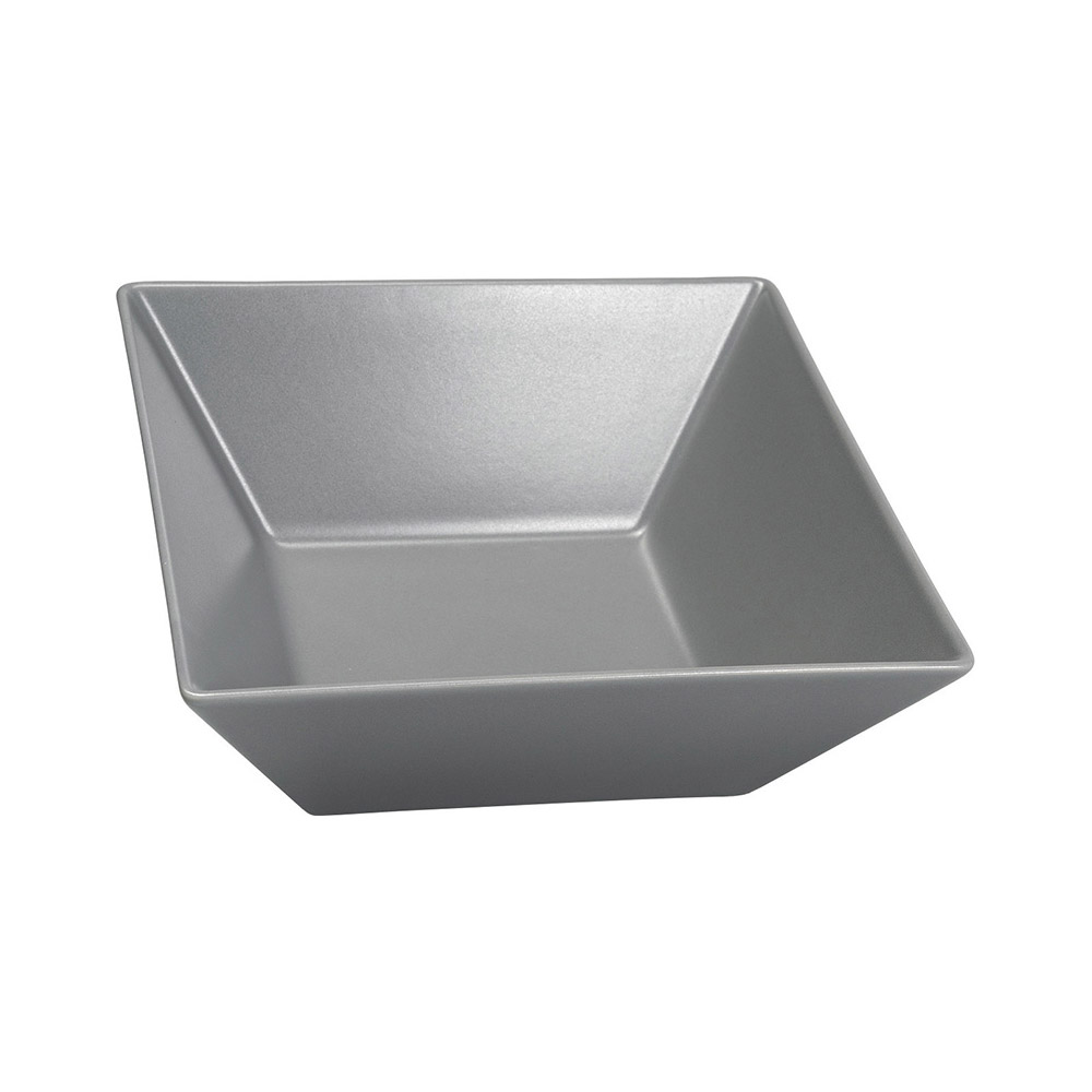 Σαλατιέρα τετράγωνη γκρι Elite 22x22 cm