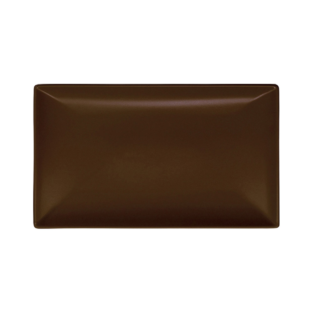 Πιατέλα παραλληλόγραμμη Elite καφέ 20x13 cm