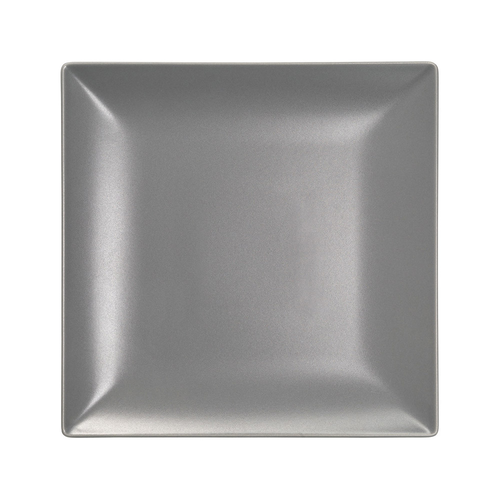 Πιάτο τετράγωνο γκρι Elite 21x21 cm