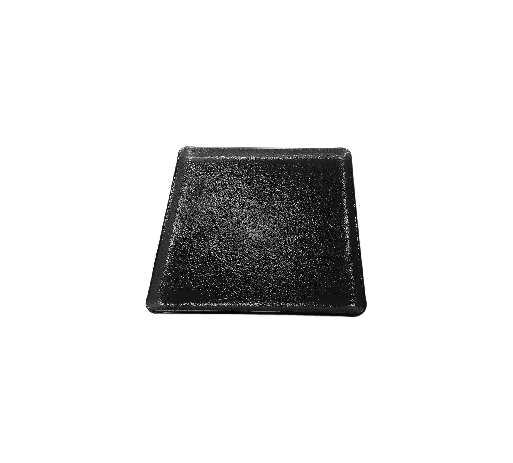 Πιάτο τετράγωνο μαύρο με rim 24x24 cm