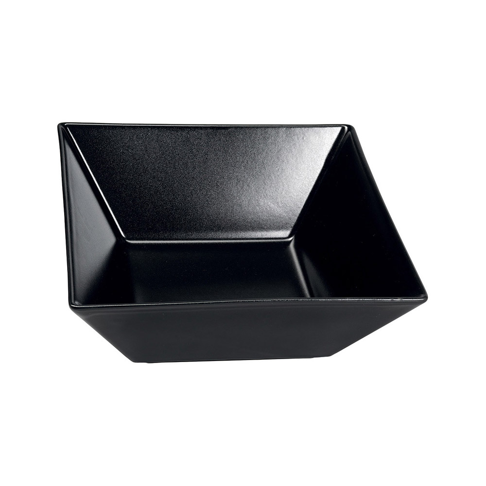 Σαλατιέρα τετράγωνη μαύρη Elite 22x22 cm